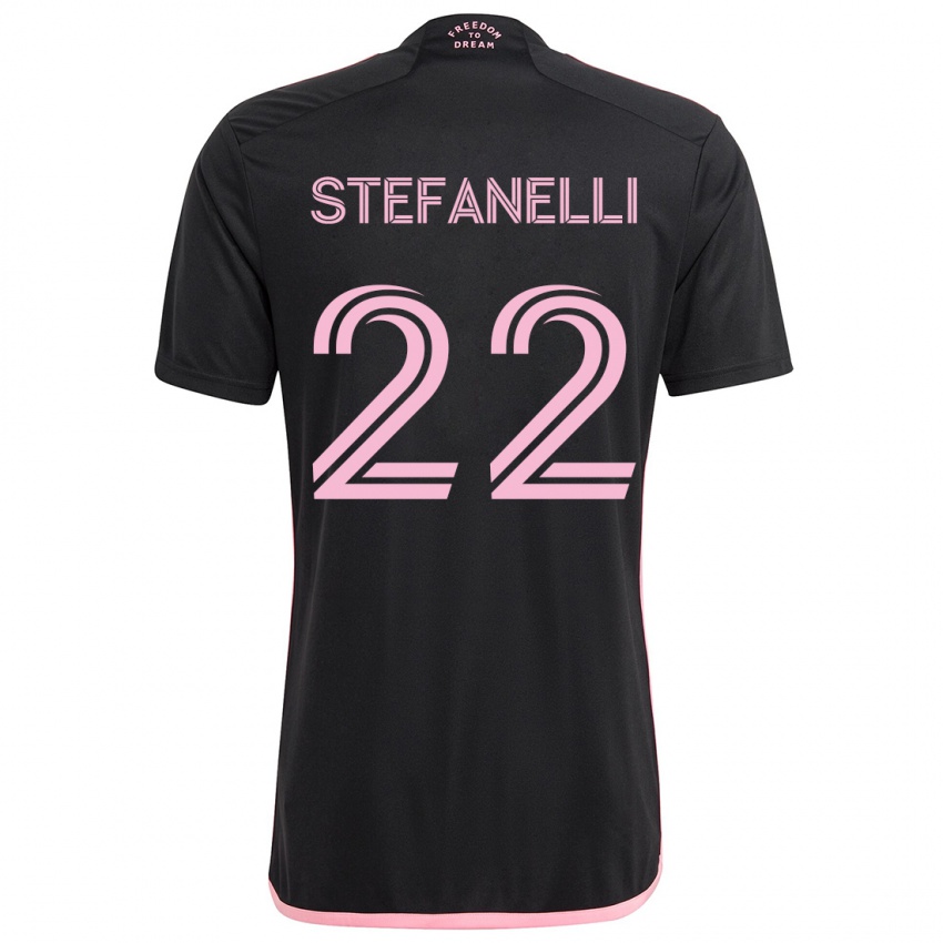 Kinder Nicolás Stefanelli #22 Schwarz Auswärtstrikot Trikot 2024/25 T-Shirt Österreich