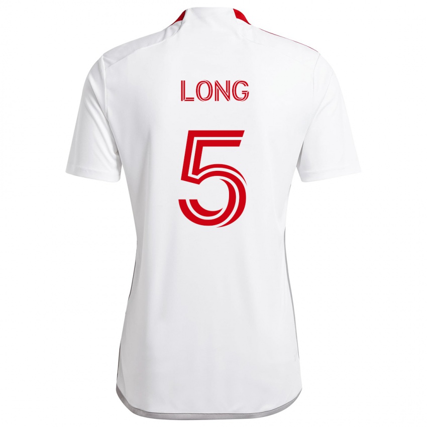 Kinder Kevin Long #5 Weiß Rot Auswärtstrikot Trikot 2024/25 T-Shirt Österreich