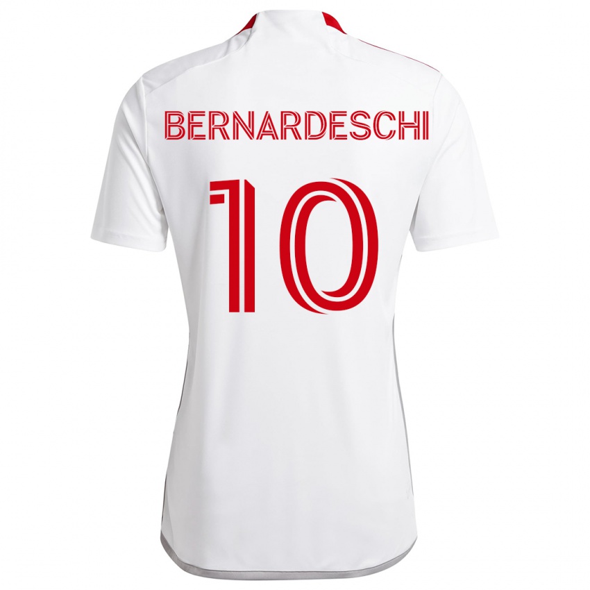 Kinder Federico Bernardeschi #10 Weiß Rot Auswärtstrikot Trikot 2024/25 T-Shirt Österreich