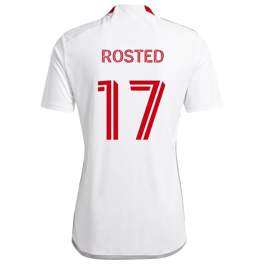 Kinder Sigurd Rosted #17 Weiß Rot Auswärtstrikot Trikot 2024/25 T-Shirt Österreich