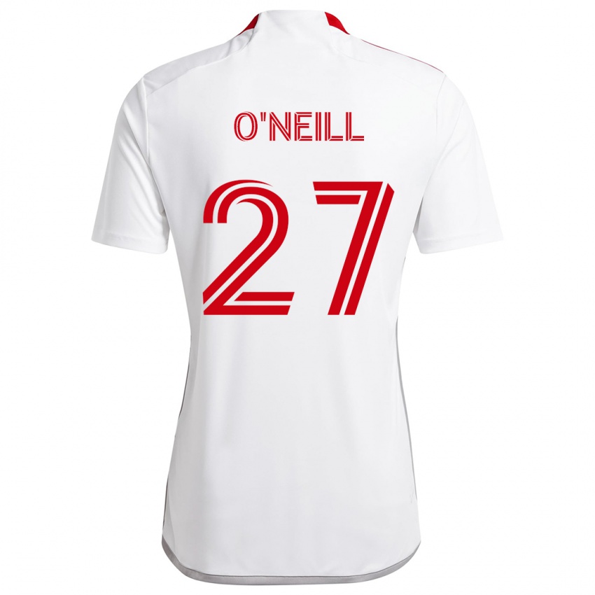 Kinder Shane O'neill #27 Weiß Rot Auswärtstrikot Trikot 2024/25 T-Shirt Österreich