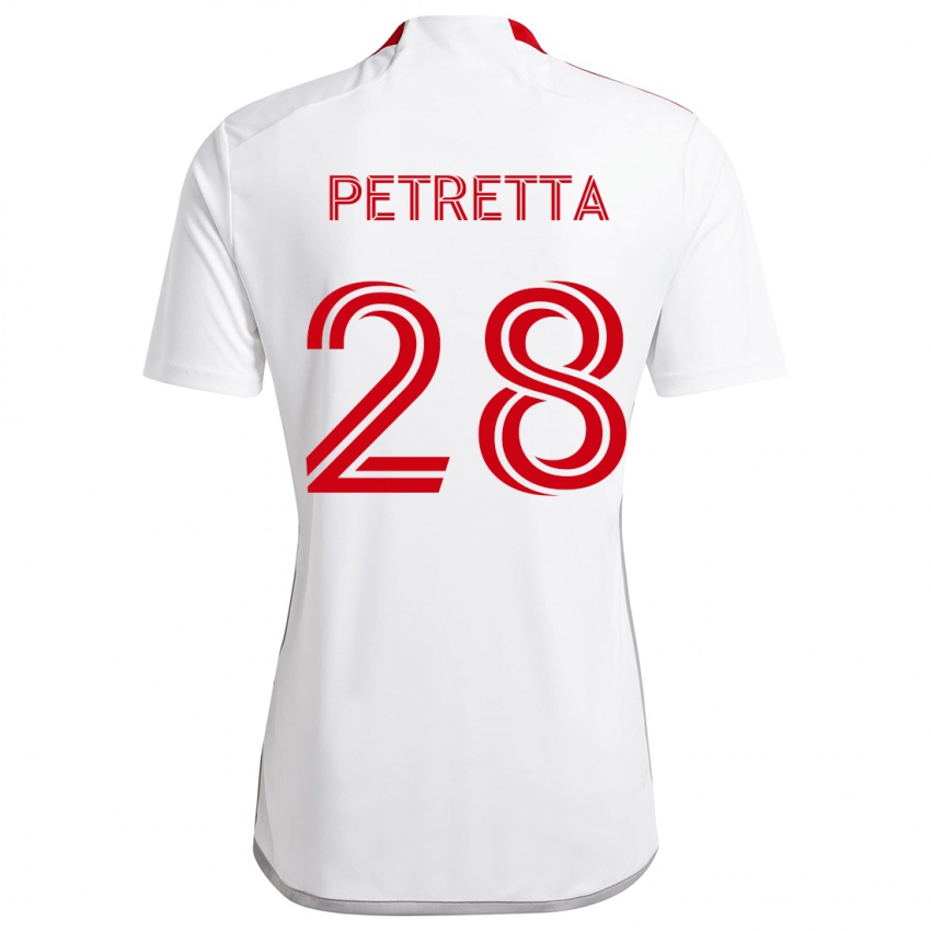 Kinder Raoul Petretta #28 Weiß Rot Auswärtstrikot Trikot 2024/25 T-Shirt Österreich