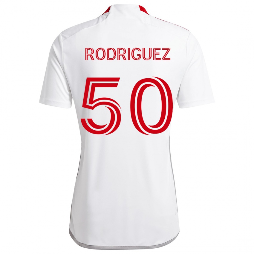 Kinder Abraham Rodriguez #50 Weiß Rot Auswärtstrikot Trikot 2024/25 T-Shirt Österreich