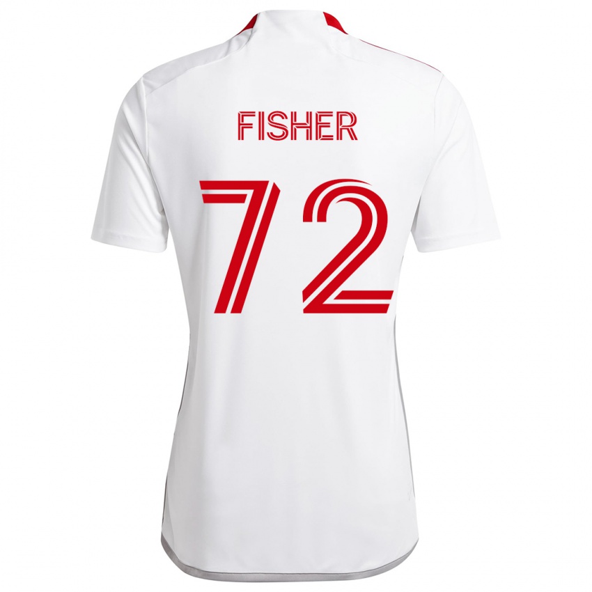 Kinder Mark Fisher #72 Weiß Rot Auswärtstrikot Trikot 2024/25 T-Shirt Österreich