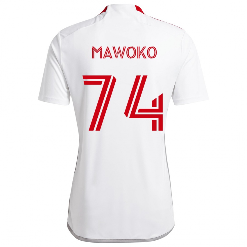 Kinder Kundai Mawoko #74 Weiß Rot Auswärtstrikot Trikot 2024/25 T-Shirt Österreich