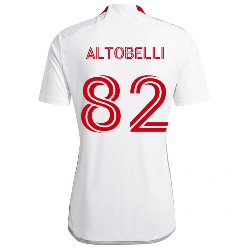 Kinder Julian Altobelli #82 Weiß Rot Auswärtstrikot Trikot 2024/25 T-Shirt Österreich