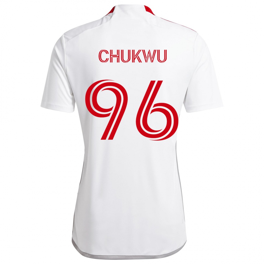 Kinder Richard Chukwu #96 Weiß Rot Auswärtstrikot Trikot 2024/25 T-Shirt Österreich