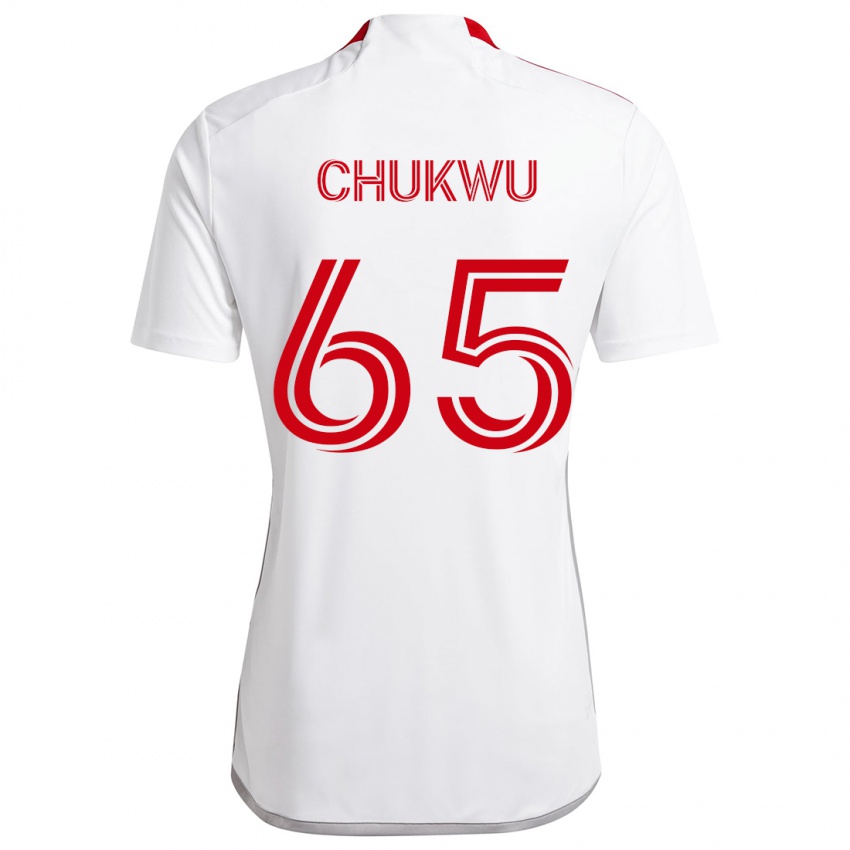 Kinder Joses Chukwu #65 Weiß Rot Auswärtstrikot Trikot 2024/25 T-Shirt Österreich