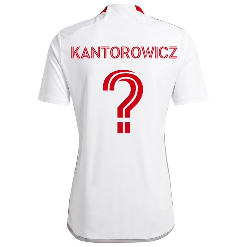 Kinder Dominic Kantorowicz #0 Weiß Rot Auswärtstrikot Trikot 2024/25 T-Shirt Österreich