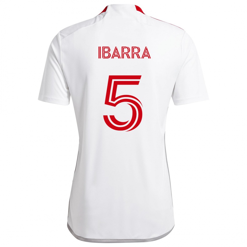 Kinder Franco Ibarra #5 Weiß Rot Auswärtstrikot Trikot 2024/25 T-Shirt Österreich