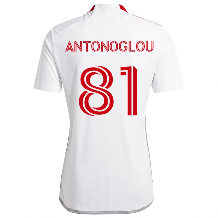 Kinder Themi Antonoglou #81 Weiß Rot Auswärtstrikot Trikot 2024/25 T-Shirt Österreich