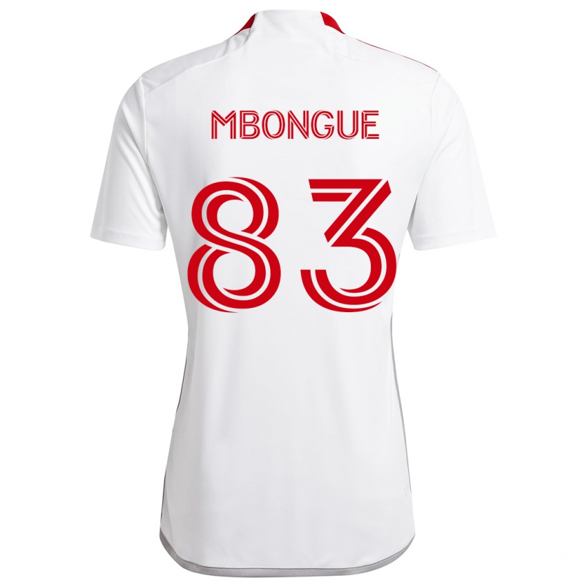 Kinder Hugo Mbongue #83 Weiß Rot Auswärtstrikot Trikot 2024/25 T-Shirt Österreich