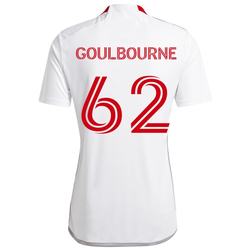 Kinder Rohan Goulbourne #62 Weiß Rot Auswärtstrikot Trikot 2024/25 T-Shirt Österreich