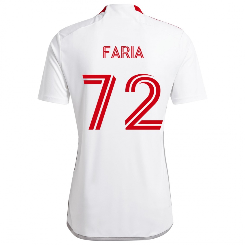 Kinder Jordan Faria #72 Weiß Rot Auswärtstrikot Trikot 2024/25 T-Shirt Österreich