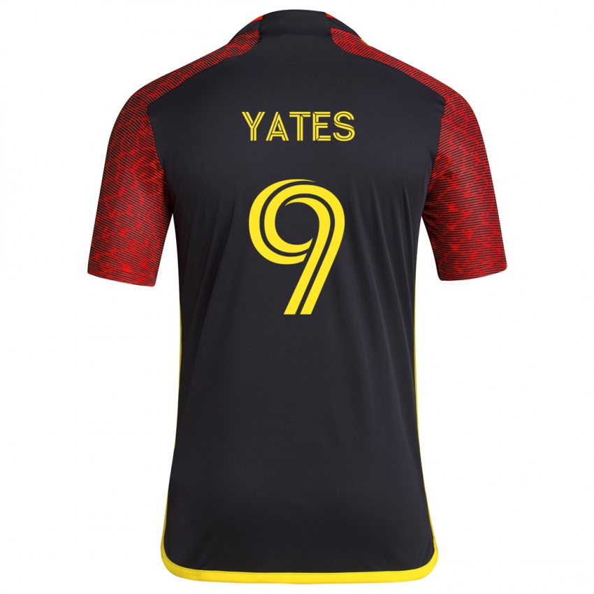 Kinder Summer Yates #9 Rot Schwarz Auswärtstrikot Trikot 2024/25 T-Shirt Österreich