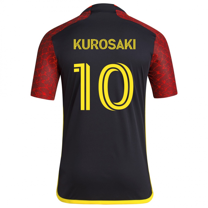 Kinder Yuuka Kurosaki #10 Rot Schwarz Auswärtstrikot Trikot 2024/25 T-Shirt Österreich