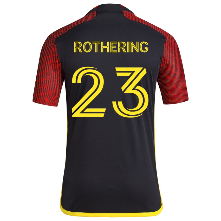 Kinder Holly Rothering #23 Rot Schwarz Auswärtstrikot Trikot 2024/25 T-Shirt Österreich