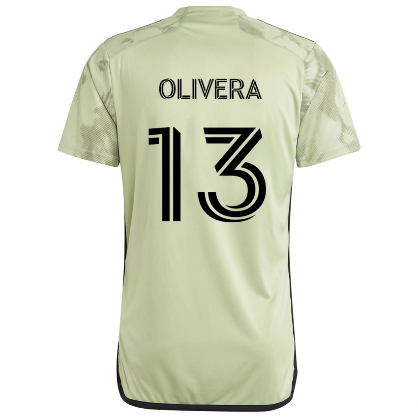 Kinder Cristian Olivera #13 Hellgrün Auswärtstrikot Trikot 2024/25 T-Shirt Österreich