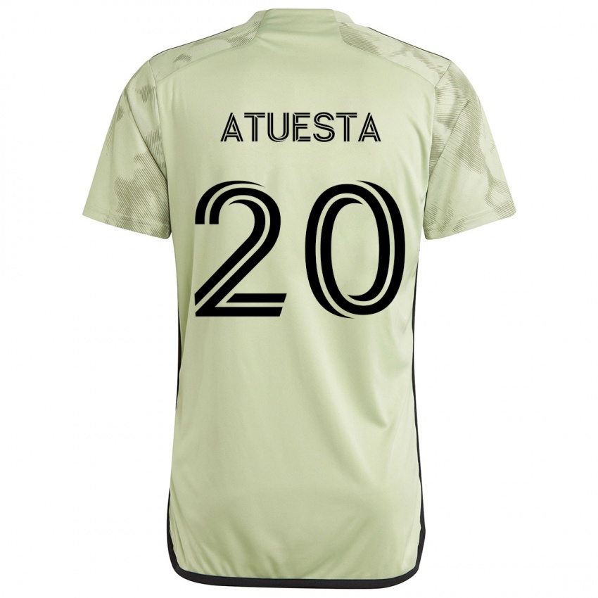 Kinder Eduard Atuesta #20 Hellgrün Auswärtstrikot Trikot 2024/25 T-Shirt Österreich