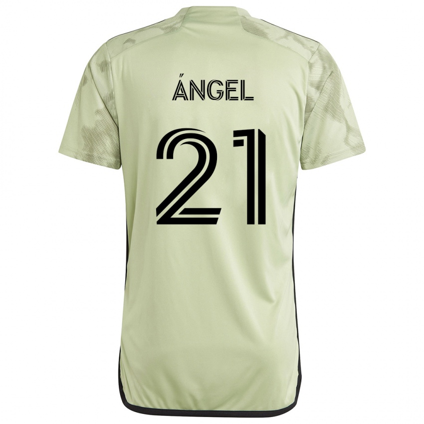 Kinder Tomás Ángel #21 Hellgrün Auswärtstrikot Trikot 2024/25 T-Shirt Österreich