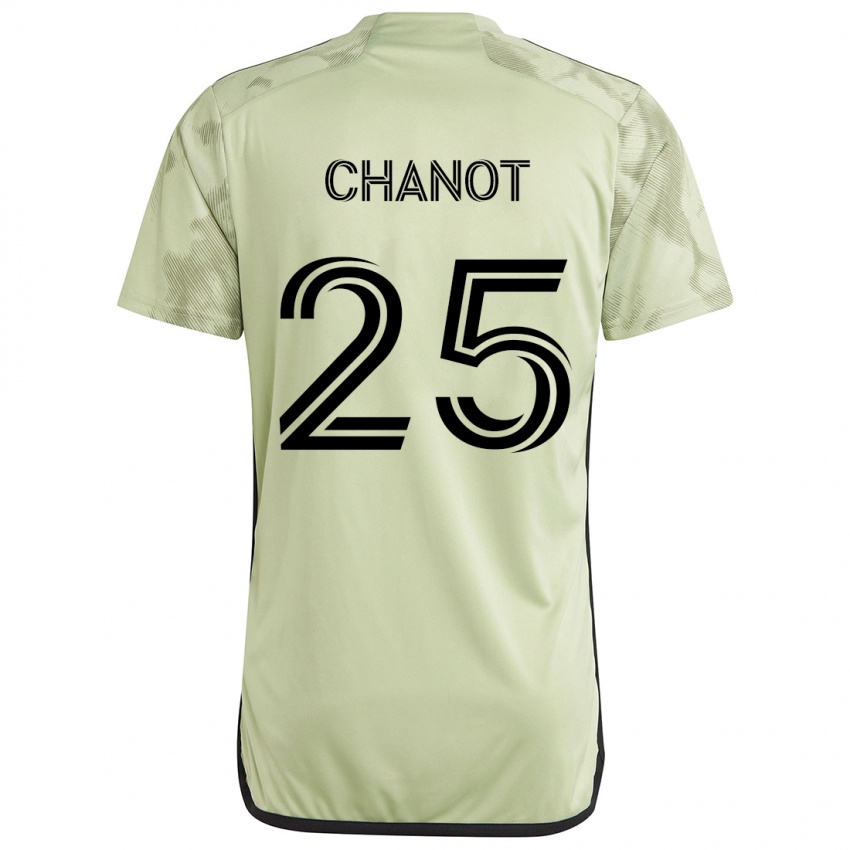 Kinder Maxime Chanot #25 Hellgrün Auswärtstrikot Trikot 2024/25 T-Shirt Österreich