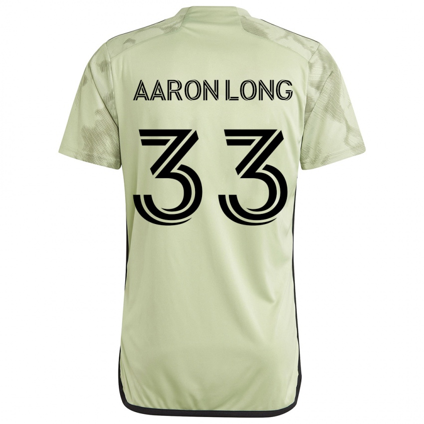 Kinder Aaron Long #33 Hellgrün Auswärtstrikot Trikot 2024/25 T-Shirt Österreich