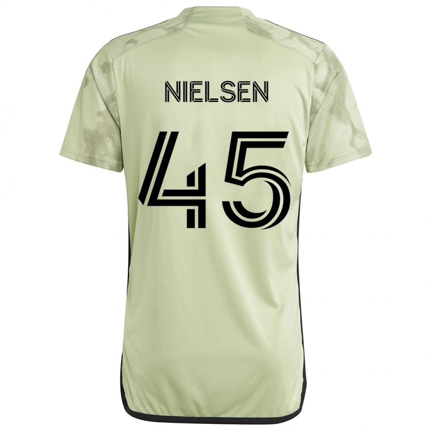 Kinder Kenny Nielsen #45 Hellgrün Auswärtstrikot Trikot 2024/25 T-Shirt Österreich