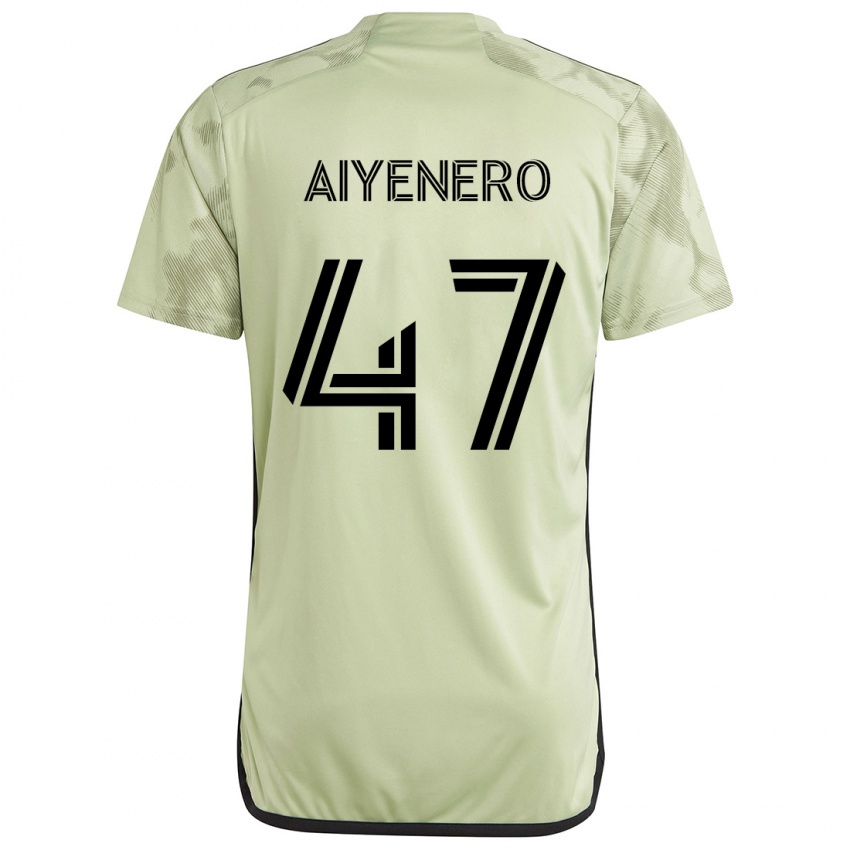 Kinder Marius Aiyenero #47 Hellgrün Auswärtstrikot Trikot 2024/25 T-Shirt Österreich