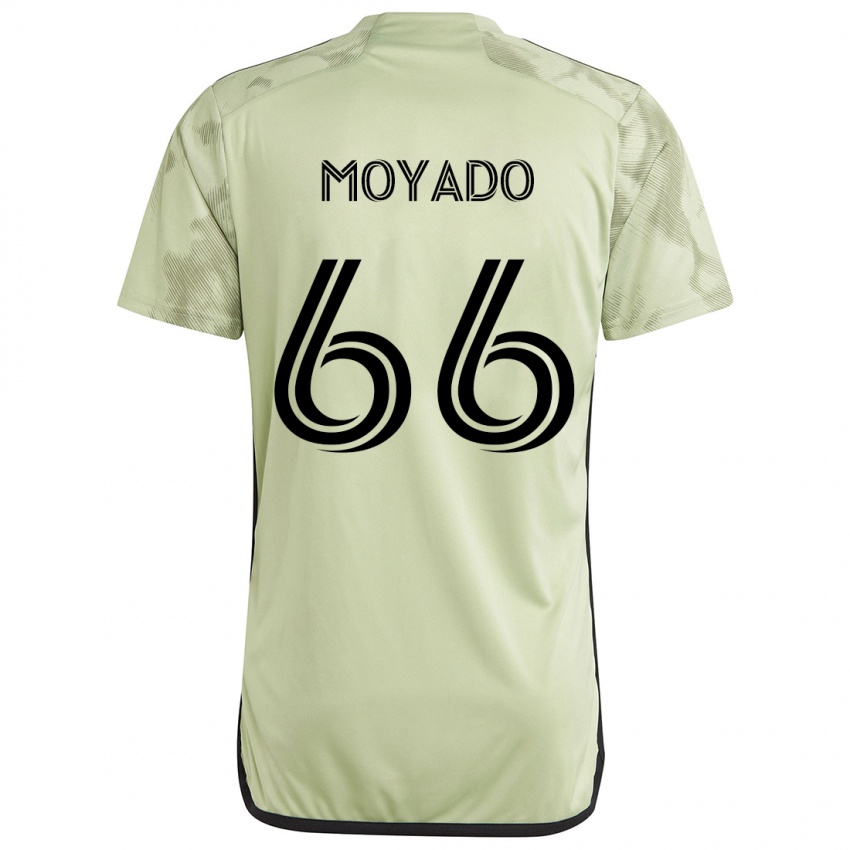 Kinder Bryan Moyado #66 Hellgrün Auswärtstrikot Trikot 2024/25 T-Shirt Österreich