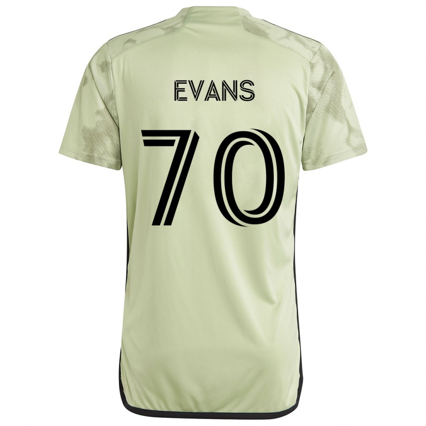 Kinder Matthew Evans #70 Hellgrün Auswärtstrikot Trikot 2024/25 T-Shirt Österreich