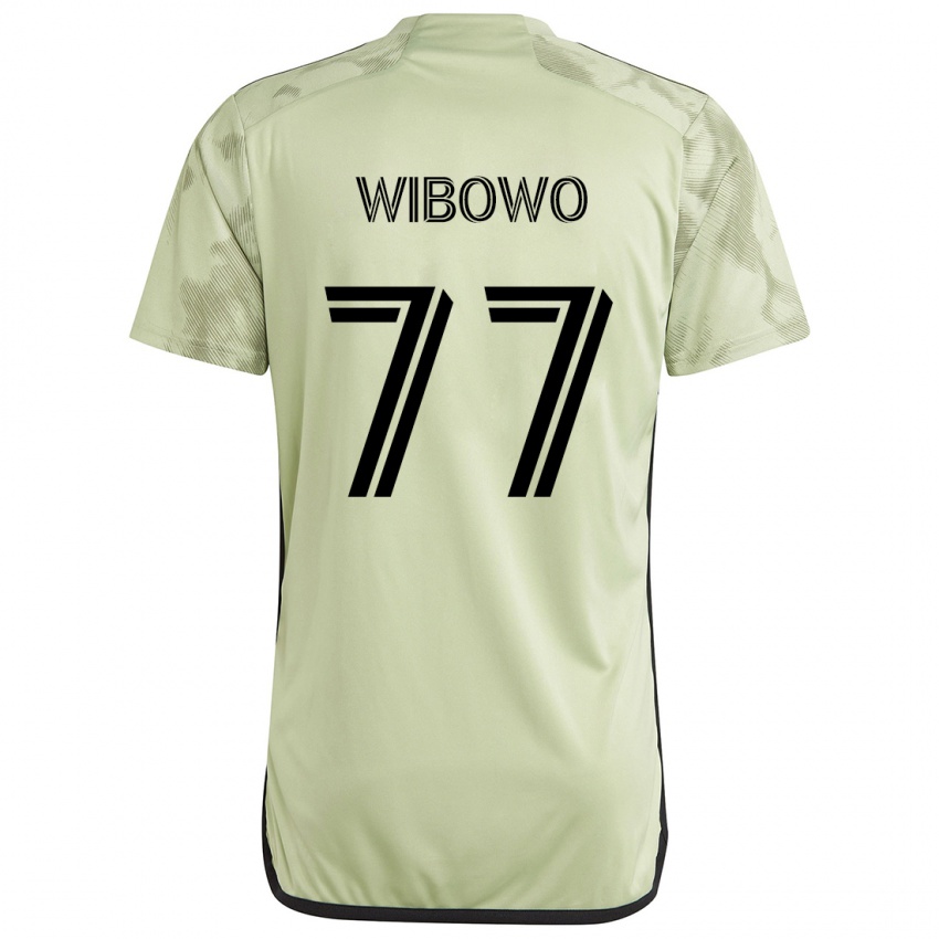 Kinder Adrian Wibowo #77 Hellgrün Auswärtstrikot Trikot 2024/25 T-Shirt Österreich