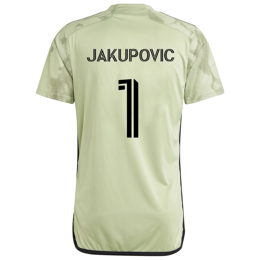 Kinder Eldin Jakupović #1 Hellgrün Auswärtstrikot Trikot 2024/25 T-Shirt Österreich