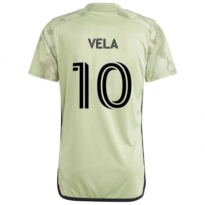 Kinder Carlos Vela #10 Hellgrün Auswärtstrikot Trikot 2024/25 T-Shirt Österreich