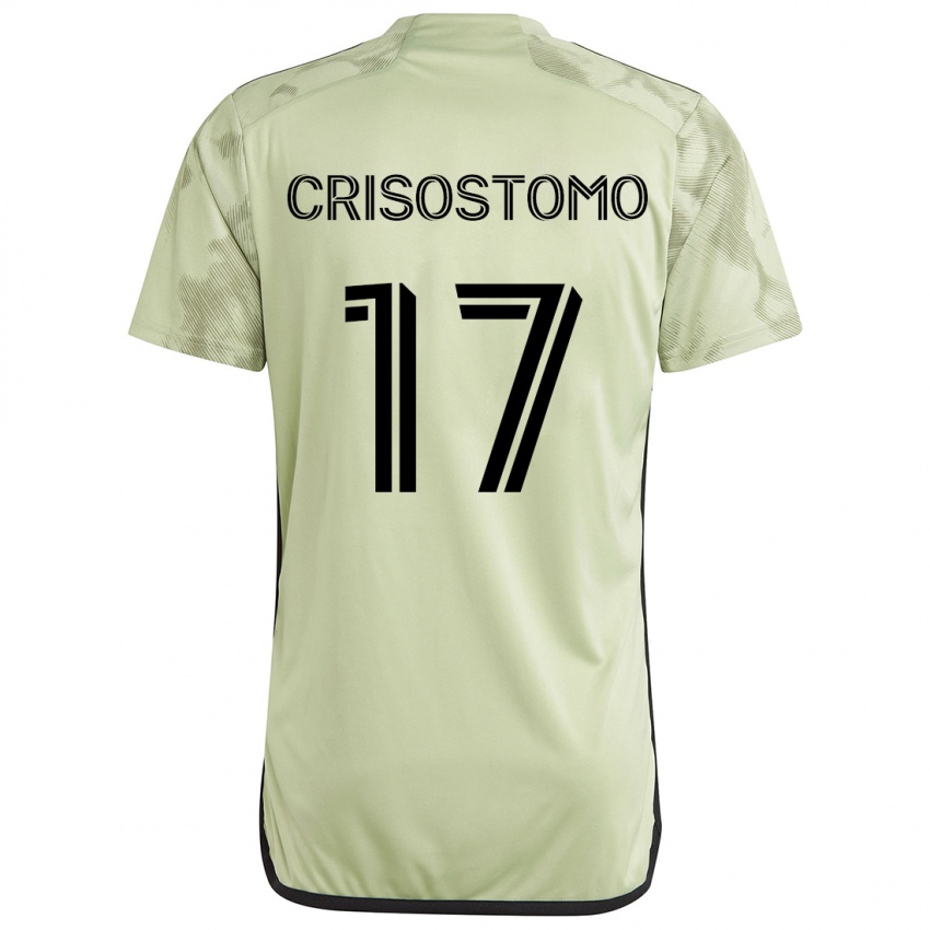 Kinder Danny Crisostomo #17 Hellgrün Auswärtstrikot Trikot 2024/25 T-Shirt Österreich