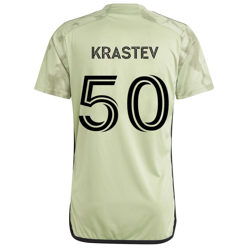 Kinder Filip Krastev #50 Hellgrün Auswärtstrikot Trikot 2024/25 T-Shirt Österreich