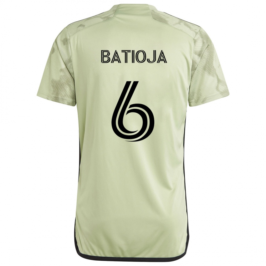 Kinder Jeremy Batioja #6 Hellgrün Auswärtstrikot Trikot 2024/25 T-Shirt Österreich