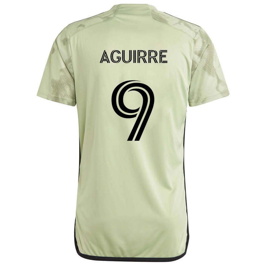 Kinder Dustin Aguirre #9 Hellgrün Auswärtstrikot Trikot 2024/25 T-Shirt Österreich