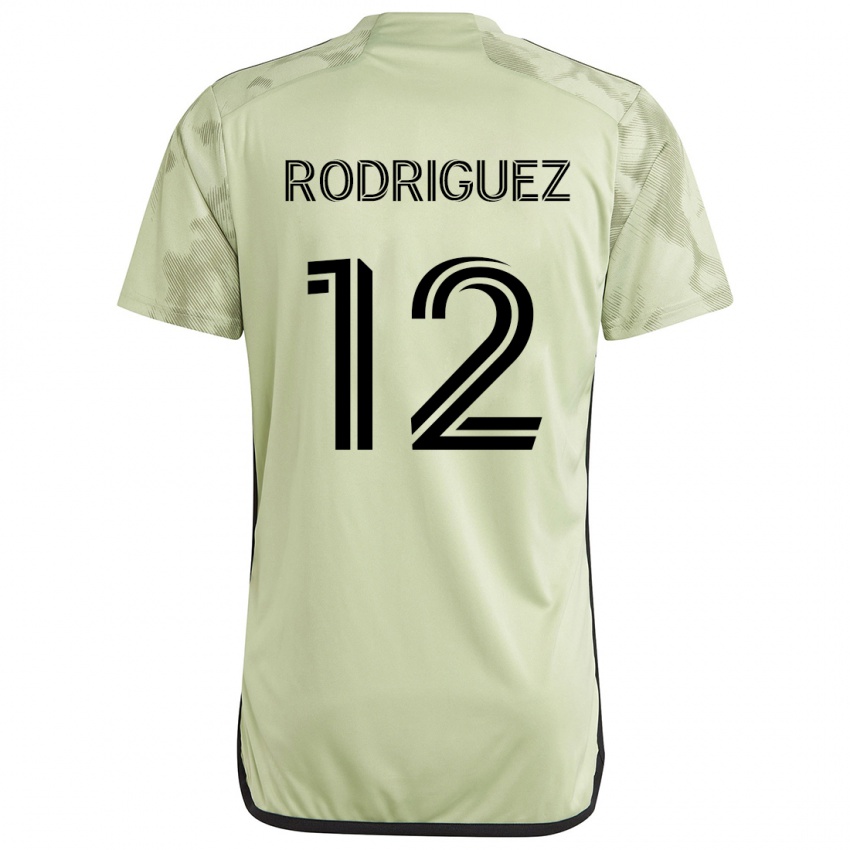 Kinder Jeremi Rodríguez #12 Hellgrün Auswärtstrikot Trikot 2024/25 T-Shirt Österreich