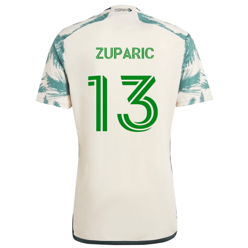 Kinder Dario Zuparic #13 Beige Braun Auswärtstrikot Trikot 2024/25 T-Shirt Österreich