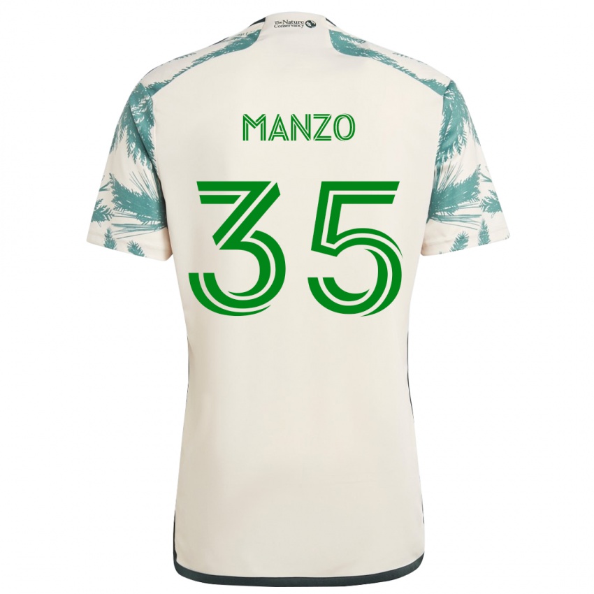 Kinder Alexis Manzo #35 Beige Braun Auswärtstrikot Trikot 2024/25 T-Shirt Österreich