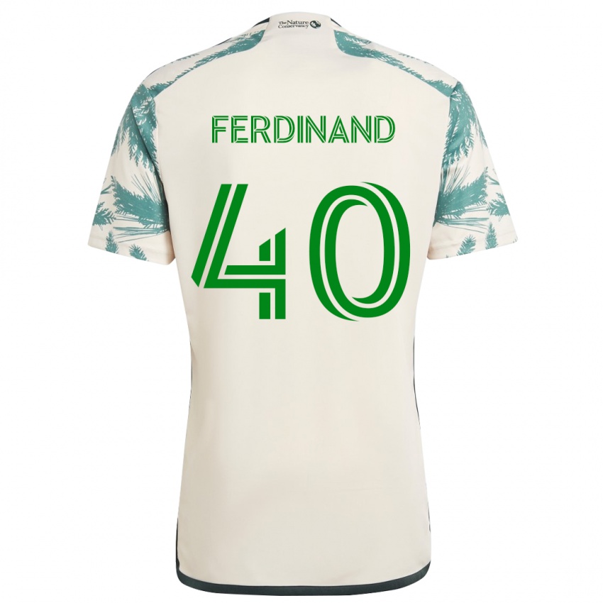 Kinder Keesean Ferdinand #40 Beige Braun Auswärtstrikot Trikot 2024/25 T-Shirt Österreich