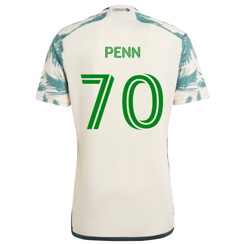 Kinder Josh Penn #70 Beige Braun Auswärtstrikot Trikot 2024/25 T-Shirt Österreich