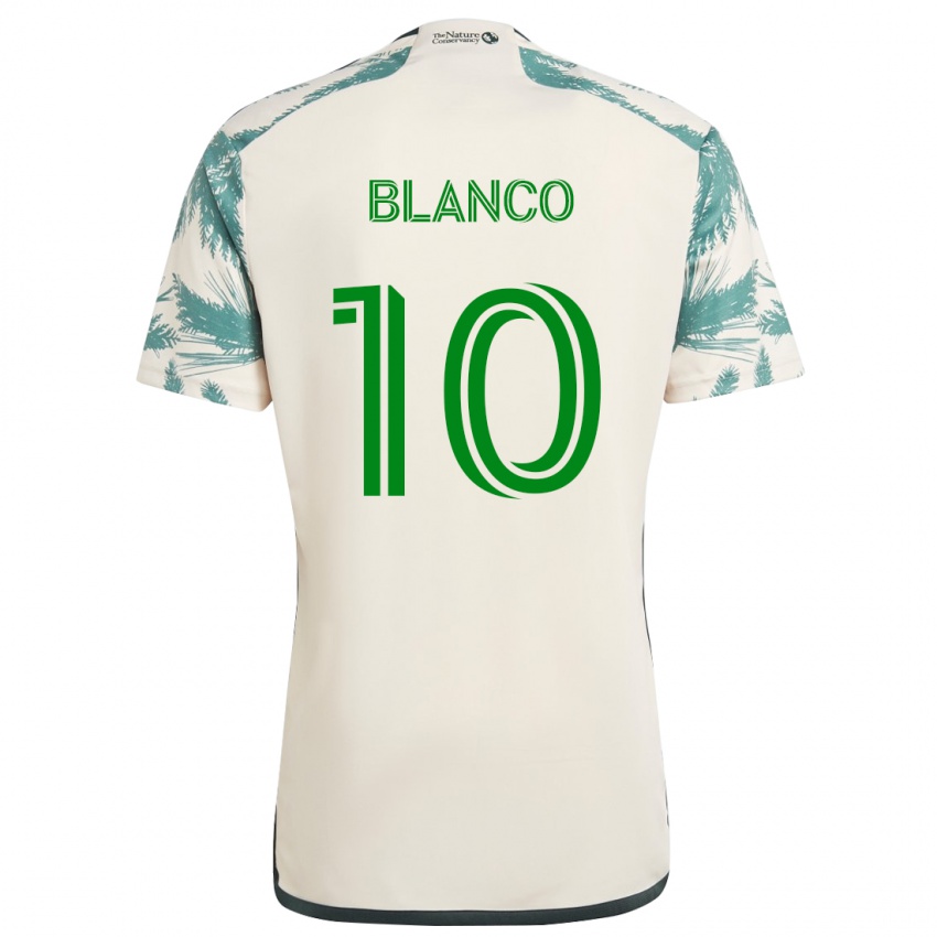 Kinder Sebastián Blanco #10 Beige Braun Auswärtstrikot Trikot 2024/25 T-Shirt Österreich