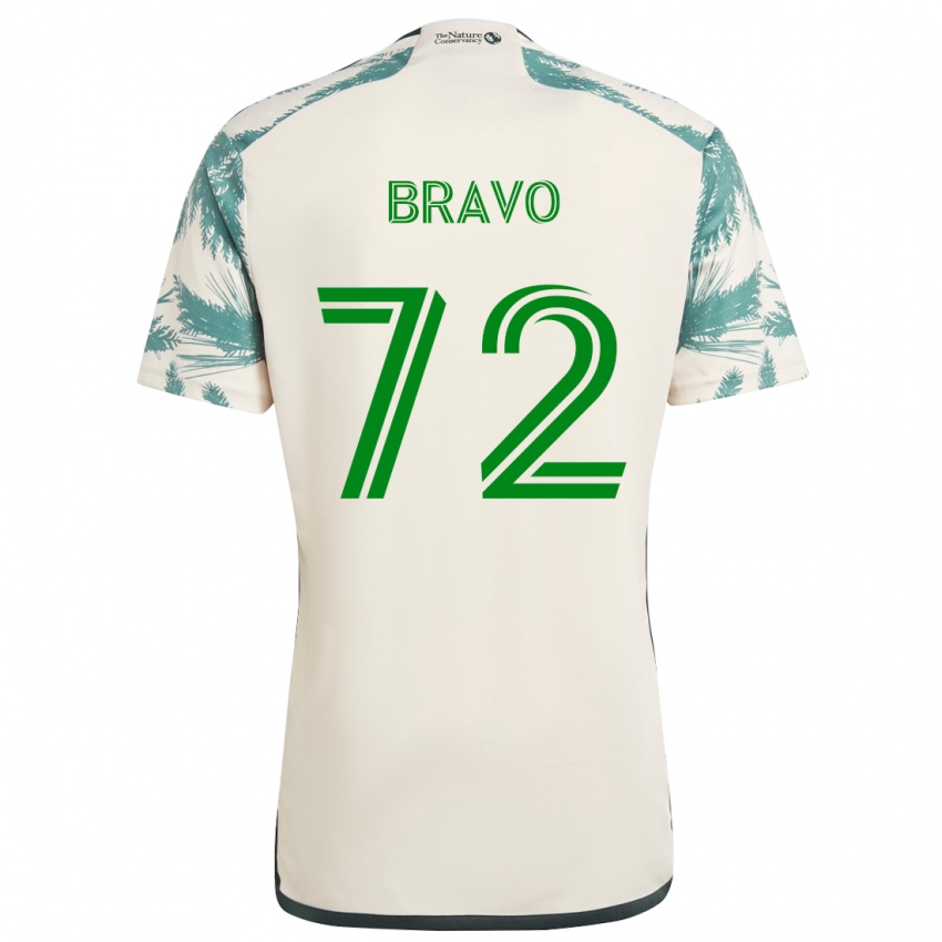 Kinder Julian Bravo #72 Beige Braun Auswärtstrikot Trikot 2024/25 T-Shirt Österreich