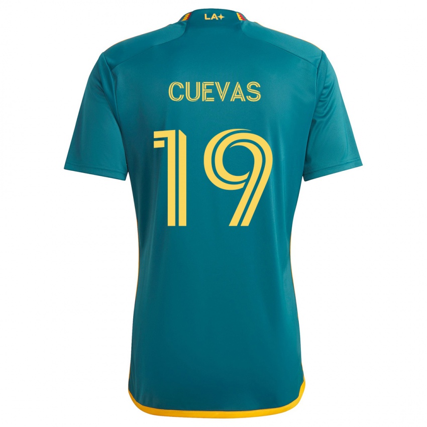 Kinder Mauricio Cuevas #19 Grün Gelb Auswärtstrikot Trikot 2024/25 T-Shirt Österreich