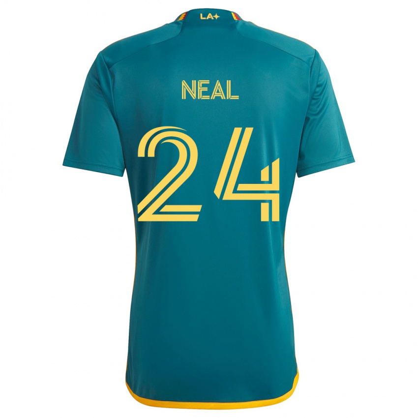 Kinder Jalen Neal #24 Grün Gelb Auswärtstrikot Trikot 2024/25 T-Shirt Österreich