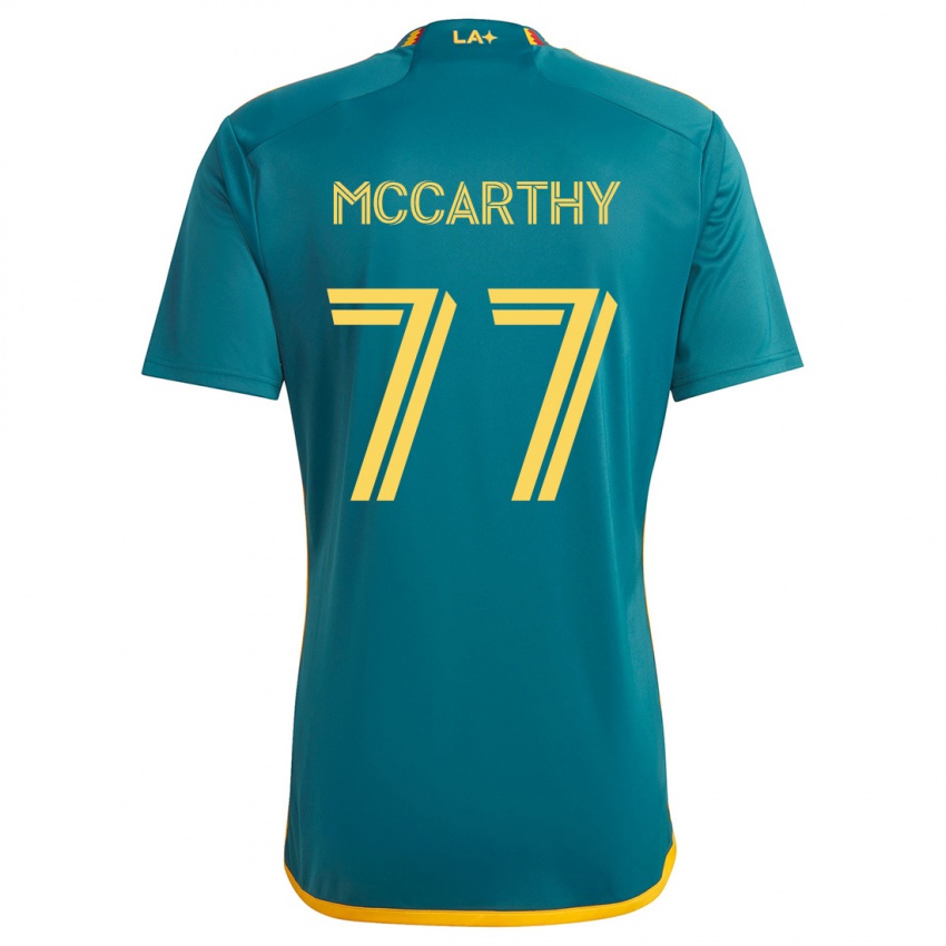 Kinder John Mccarthy #77 Grün Gelb Auswärtstrikot Trikot 2024/25 T-Shirt Österreich