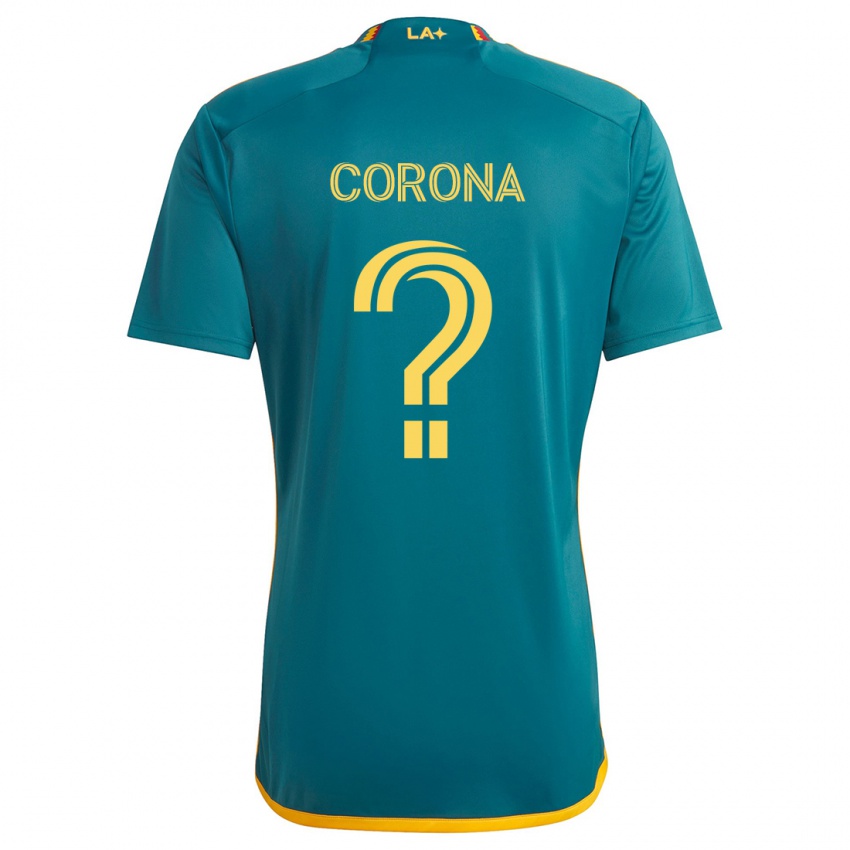 Kinder Javier Corona #0 Grün Gelb Auswärtstrikot Trikot 2024/25 T-Shirt Österreich