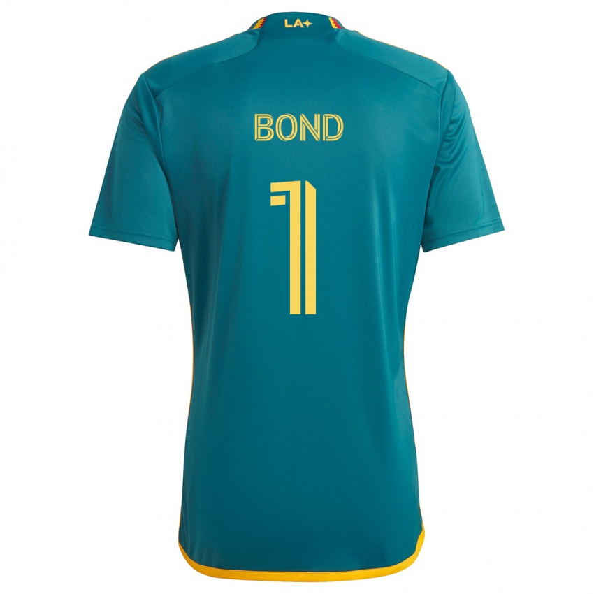 Kinder Jonathan Bond #1 Grün Gelb Auswärtstrikot Trikot 2024/25 T-Shirt Österreich