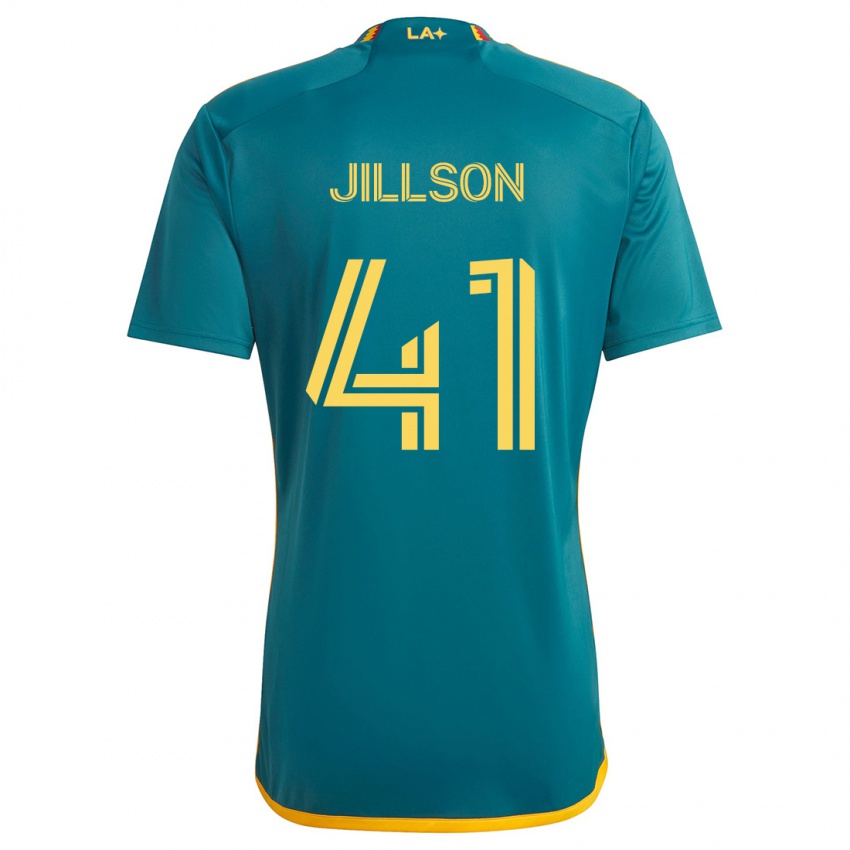 Kinder Simon Jillson #41 Grün Gelb Auswärtstrikot Trikot 2024/25 T-Shirt Österreich